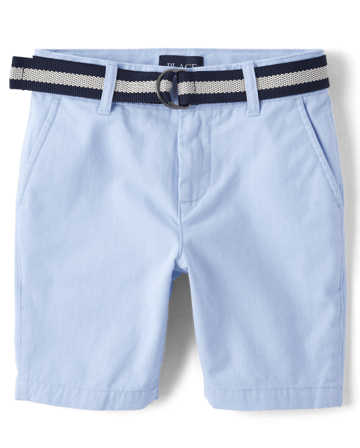 There Was One Kids celestial-print cotton chino shorts - Blue