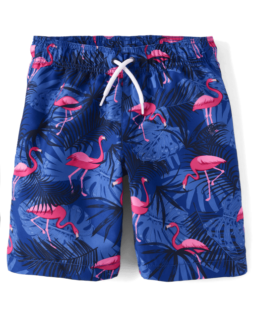 Boys Print Swim Trunks BLUE The Children s Place
