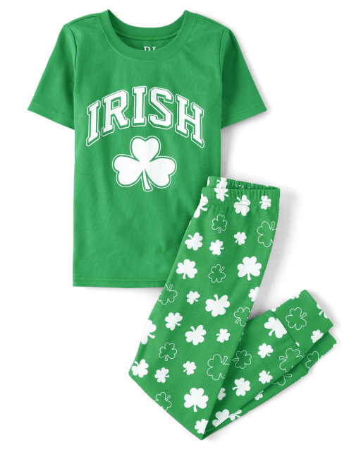 Unisex Kids Matching Family Short Sleeve St. Patrick s Day Snug
