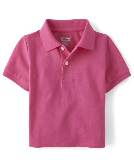 Baby boy pink polo shirt hot sale