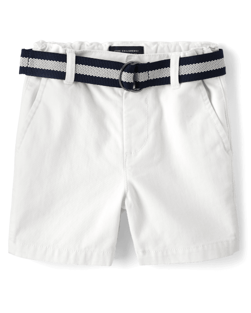 【送料&関税込】Frame the Boy Short White Shorts With Belt L Baby And Toddler Boys Belted Chino Shorts - WHITE | The