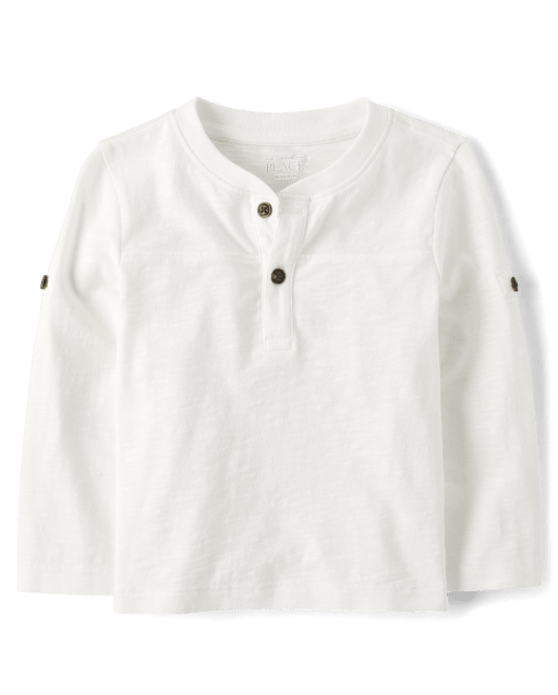 Baby And Toddler Boys Long Sleeve Henley Top BUNNYS TAIL The Children s Place