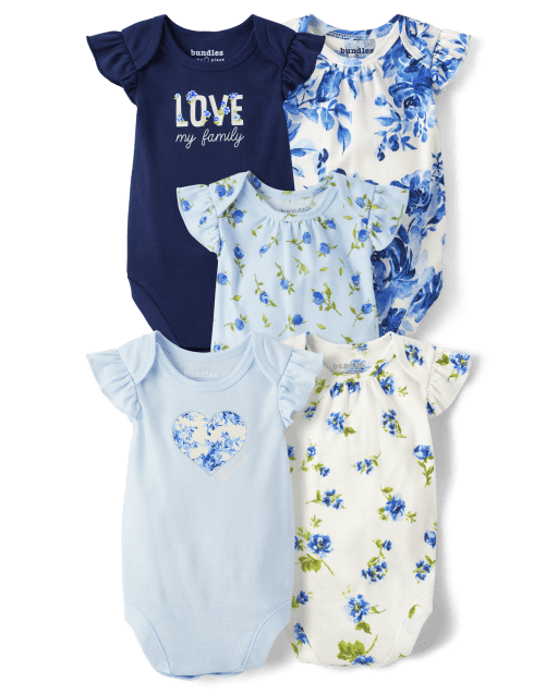 Floral bodysuit baby girl discount