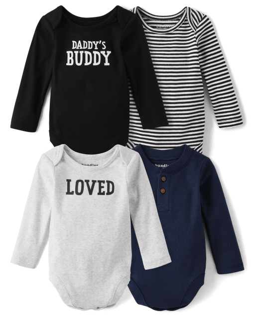 Boys Baby 4 Piece Bodysuit Set 5008 - 3 Months Only