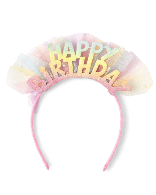 Girls Rainbow Happy Birthday Headband | The Children’s Place - MULTI CLR