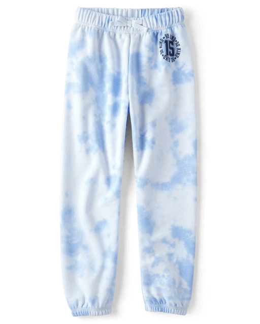 Girls Print Fleece Knit Jogger Pants  The Children's Place CA - VISTA BLUE
