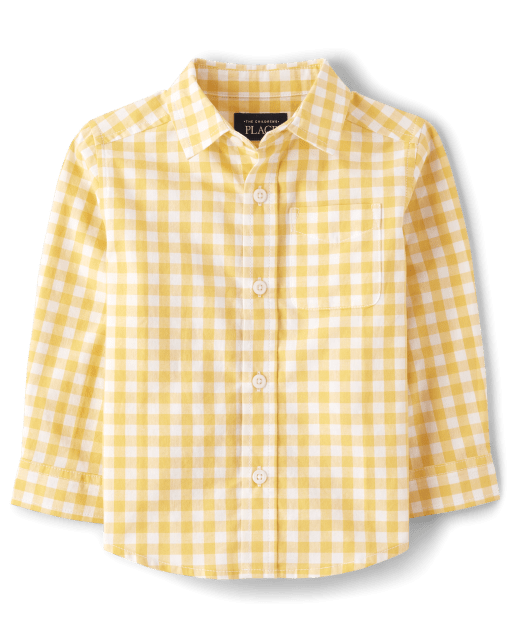 Baby boy yellow dress shirt 2025