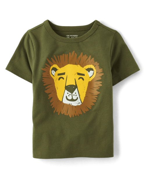 Baby And Toddler Boys Short Sleeve Lion Graphic Tee | The Children's ...