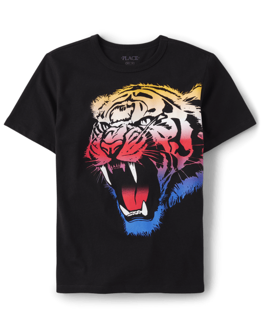 Boys Short Sleeve Tiger Graphic Tee The Children s Place BLACK boys-short-sleeve-tiger-graphic-tee-the-children-s-place-black