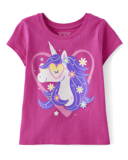 Personalised Girly Glitter Unicorn T-Shirt Top baby, toddler and kids – A.C  designs ltd