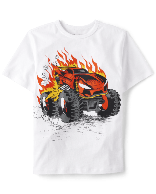 Boys 8-20 Hot Wheels Go Big Monster Trucks Graphic Tee