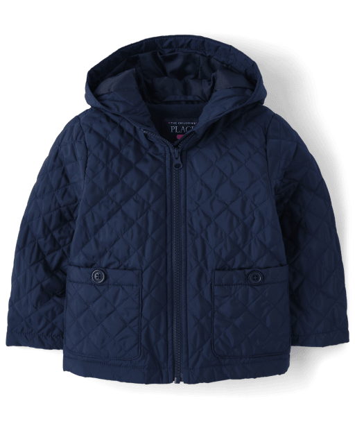 Toddler Girls Long Sleeve Quilted Jacket The Children's Place TIDAL