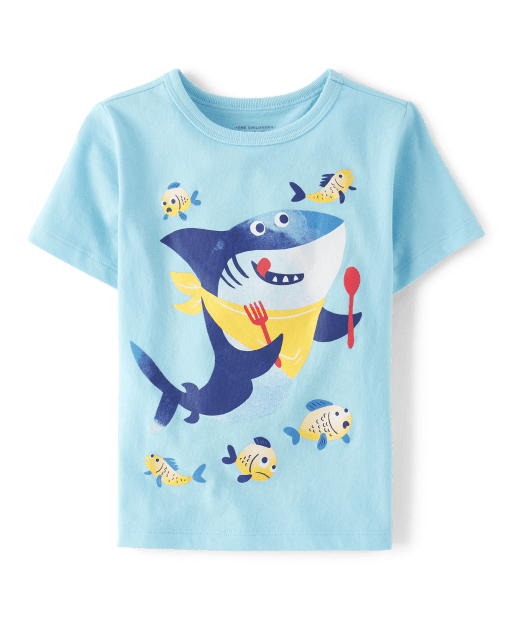 Baby And Toddler Boys Short Sleeve Hungry Shark Graphic Tee | The ...
