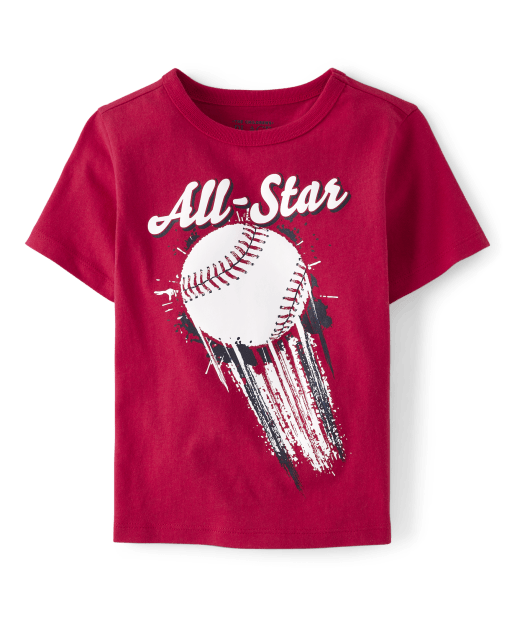 Baby And Toddler Boys Short Sleeve All-Star Baseball Graphic Tee - RUBY ...