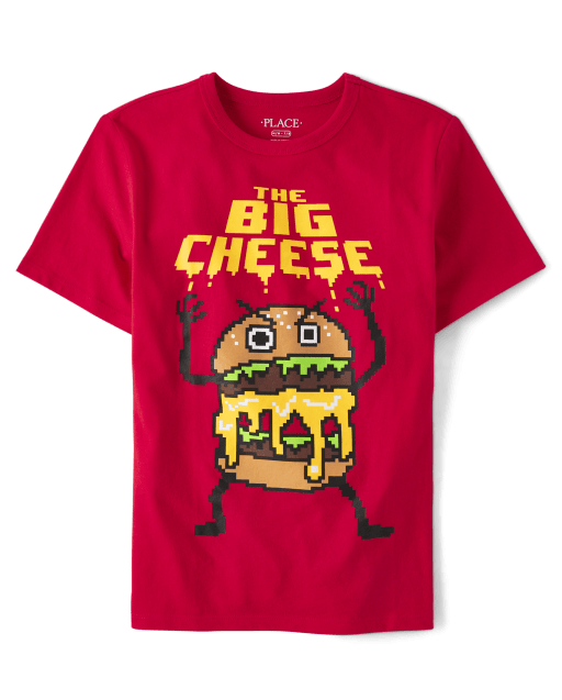 Boys Short Sleeve Cheeseburger Graphic Tee - RED | The Children's