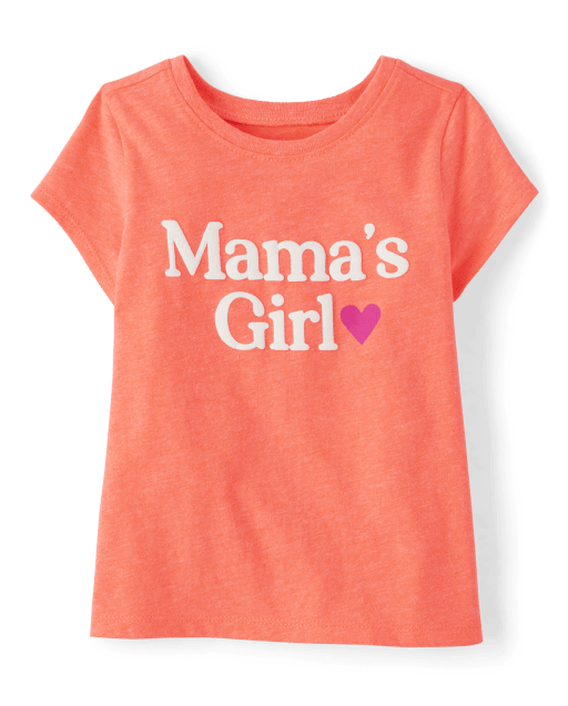 Baby And Toddler Girls Short Sleeve Mama's Girl Graphic Tee