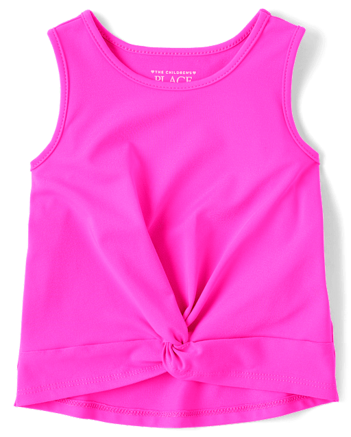 Toddler Girls Mix And Match Sleeveless Quick Dry Twist Front