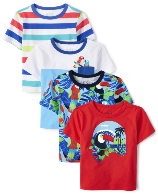 Baby And Toddler Boys Mix And Match Short Sleeve Tropical