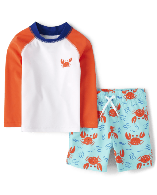 Baby And Toddler Boys Crab Rashguard Swimsuit MULTI CLR The Children s Place CA