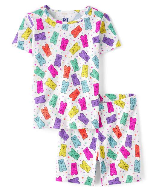 ★ SPAO★ Mangled Bear Mangled Short Sleeve Pajamas LIGHT P Shanghai Story Notched Collar Cotton Bear Print Short Sleeve