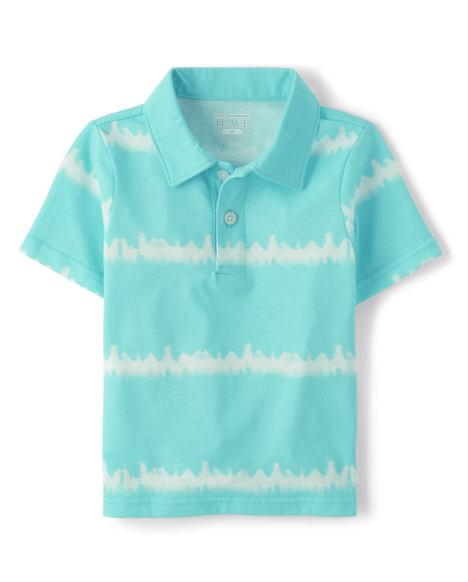 Baby And Toddler Boys Short Sleeve Striped Polo - BLUE | The