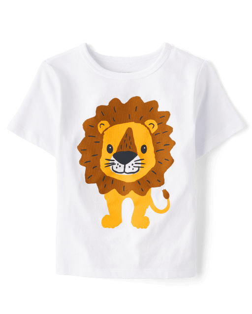 【日本未販売】Baby Lion Tシャツ 新品 Baby And Toddler Boys Short Sleeve Lion Graphic Tee - WHITE | The