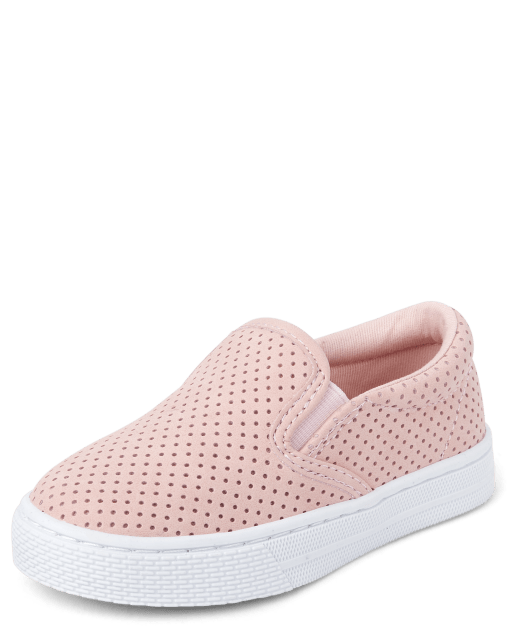 Ninos pequenos Nina Perforated Slip On Tenis PINK The Children s Place