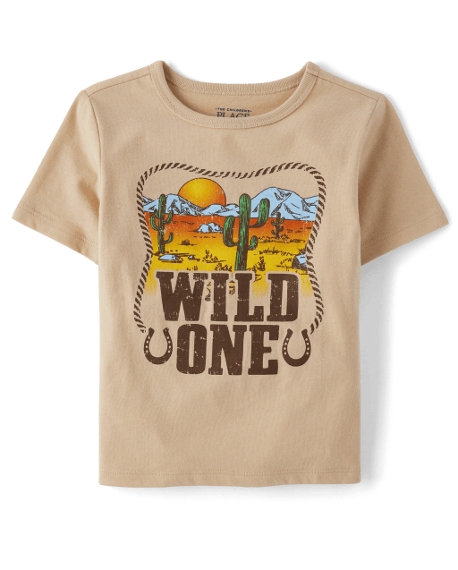 Baby And Toddler Boys Short Sleeve Wild One Graphic Tee
