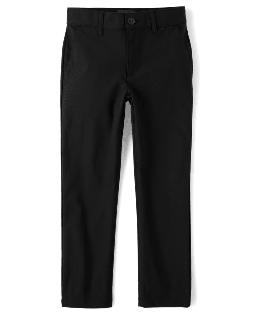 Boys Uniform Quick Dry Skinny Chino Pants - BLACK | The Children's