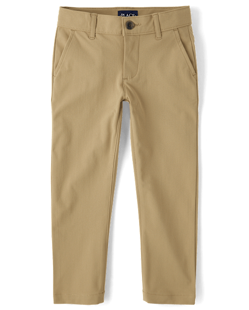 Boys Uniform Quick Dry Skinny Chino Pants - TAN | The