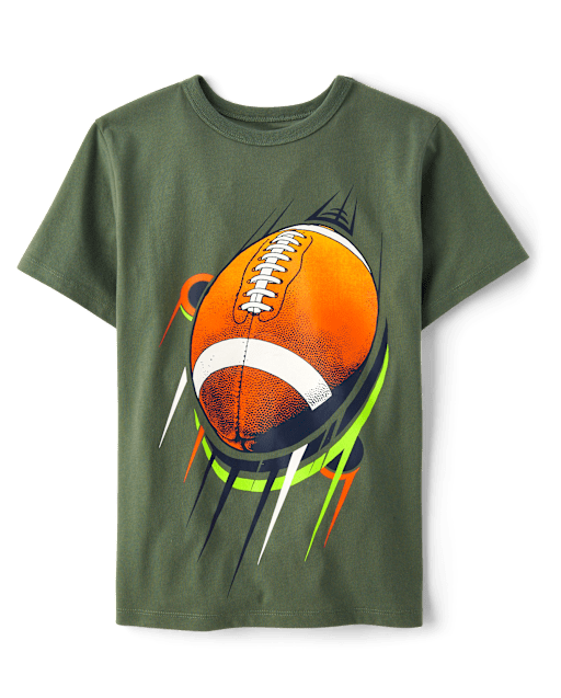 Boys Short Sleeve Football Graphic Tee - GREEN | The Children's Place
