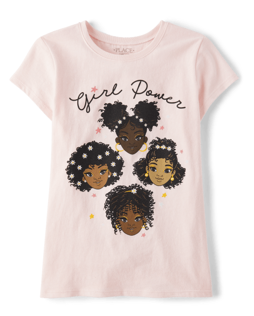 【PORTERNA】25SS★ PRTN)CHILL GIRL Graphic Short Sleeve T Girls Short Sleeve Girl Power Graphic Tee - PINK | The