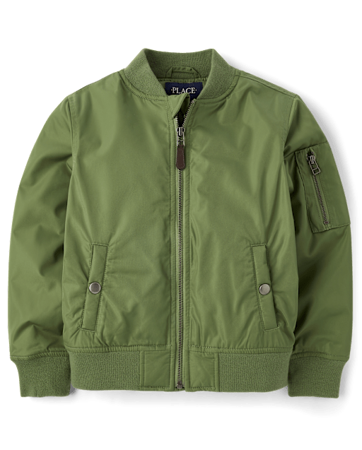 Green bomber jacket boys new arrivals