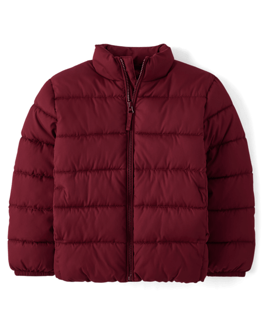 Boys Long Sleeve Puffer Jacket REDWOOD The Children s Place