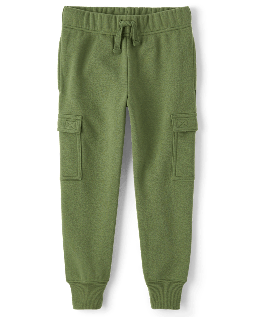 Boys Fleece Cargo Jogger Pants TRULY OLIVE The Children s Place