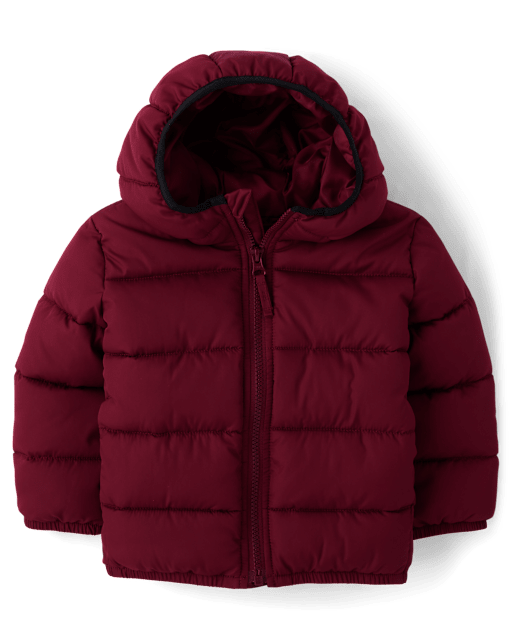 Toddler Boys Long Sleeve Puffer Jacket REDWOOD The Children s Place