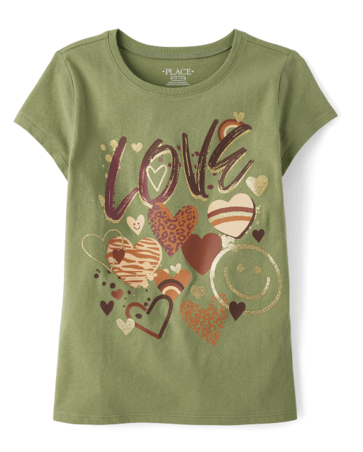Light Green Big Heart Tee main image 0