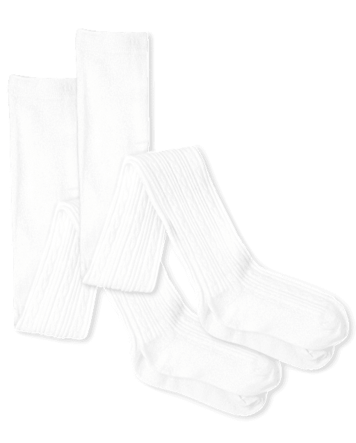 Girls Cable Knit Tights 2 Pack SIMPLYWHT The Children s Place CA