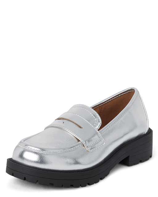 送料無料 通販 ファッション Loafers Girls - Place Children's The | METALLIC Girls