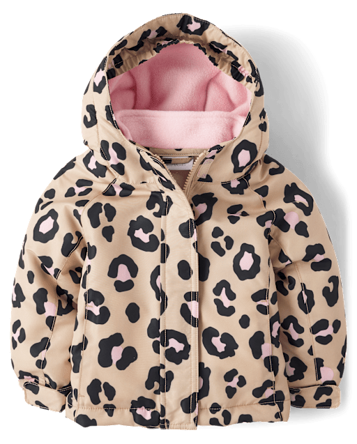 Leopard print jacket girls clearance