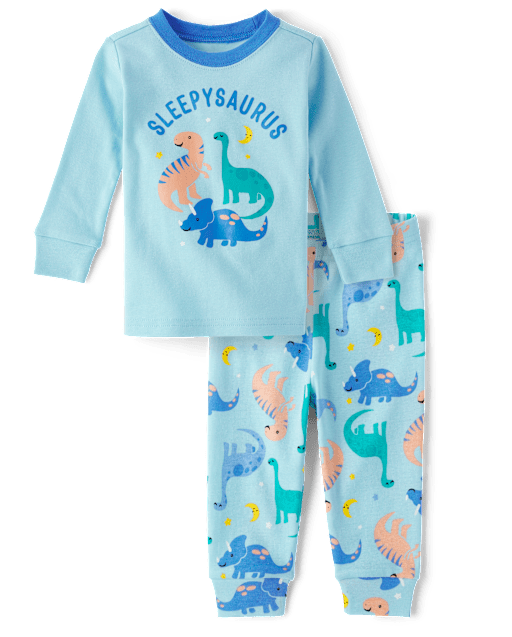 Baby And Toddler Boys Long Sleeve Sleepysaurus Pajamas BLUE The Children s Place