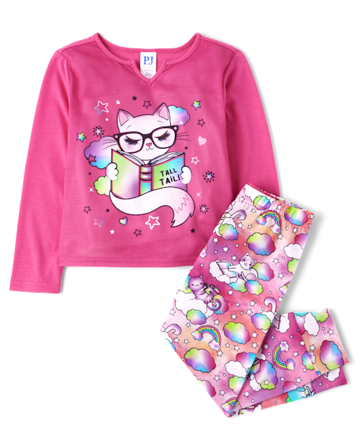 Girls cat pajamas outlet