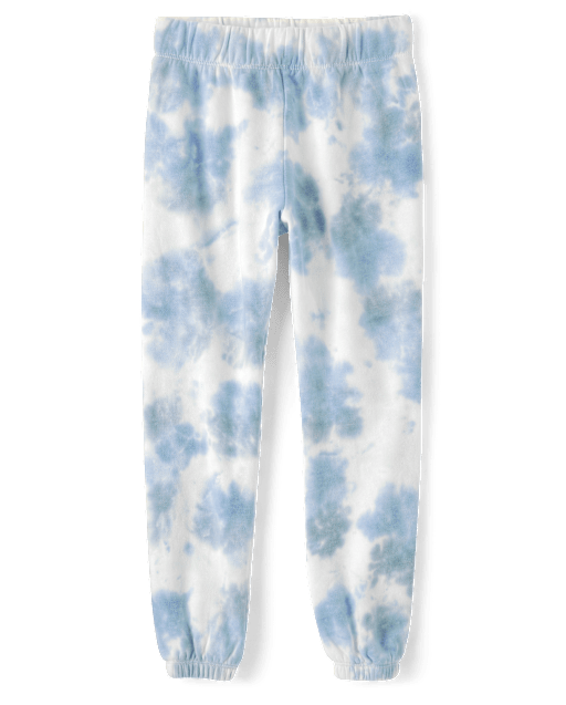 Girls Active Tie Dye Fleece Jogger Pants - CASPIAN BLUE | The Children ...