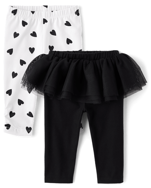 Baby Girls Mix And Match Heart Tutu Pants 2 Pack WHITE The Children s Place CA