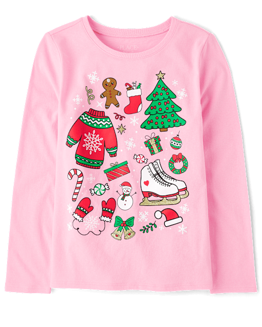 Girls christmas tees 2025