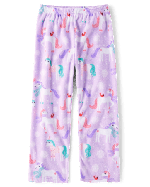 Girls Unicorn Microfleece Pajama Pants PURPLE The Children s Place CA