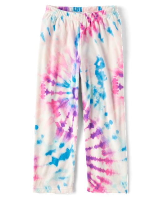 Girls Tie Dye Microfleece Pajama Pants WHITE The Children s Place CA