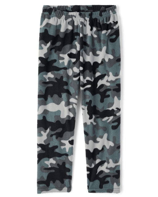Boys Camo Microfleece Pajama Pants BLACK The Children s Place