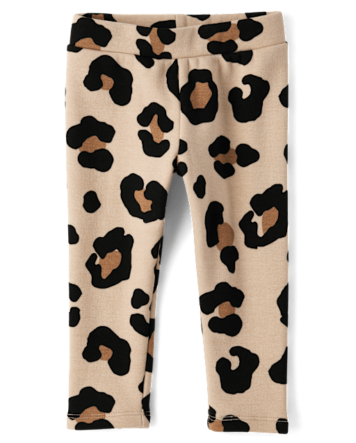 Baby And Toddler Girls Print Velboa Cozy Leggings LATTE The Children s Place CA