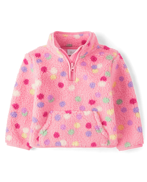 Pink half zip pullover hot sale